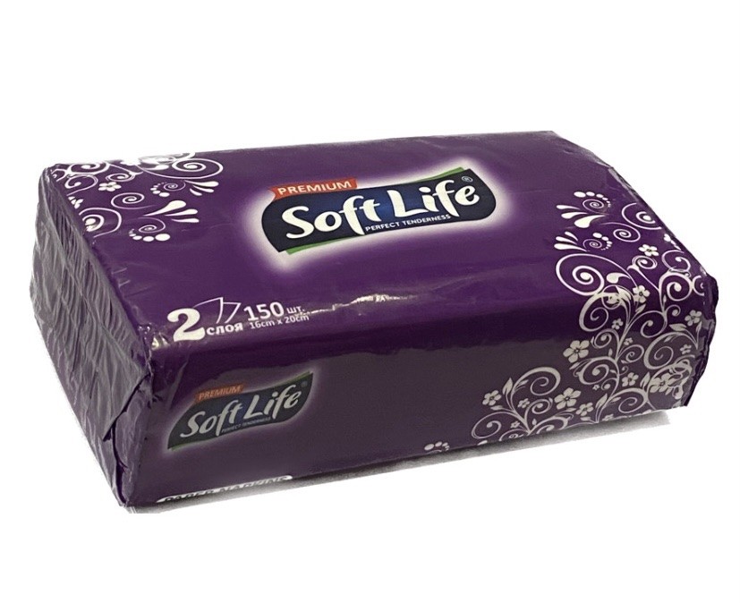 Անձեռոցիկ Soft Life 2 շերտ 16*20 150 հատ