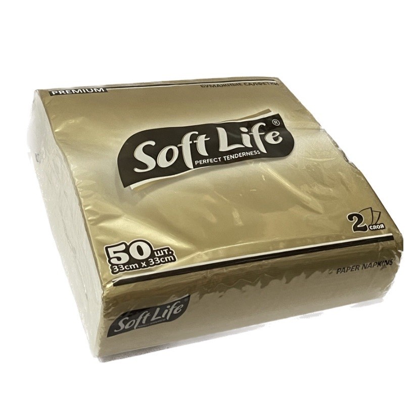 Անձեռոցիկ Soft Life 2 շերտ 33*33 50հատ